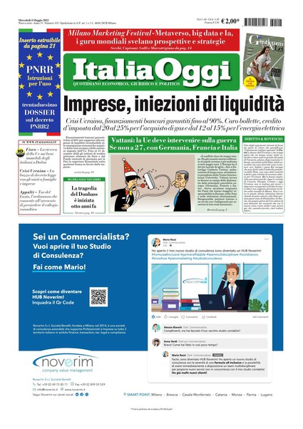 Italia oggi : quotidiano di economia finanza e politica